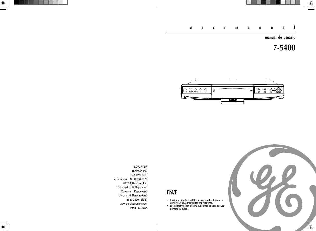 Page 1 of 12 - Ge-Appliances Ge-Spacemaker-7-5400-Users-Manual- ManualsLib - Makes It Easy To Find Manuals Online!  Ge-spacemaker-7-5400-users-manual