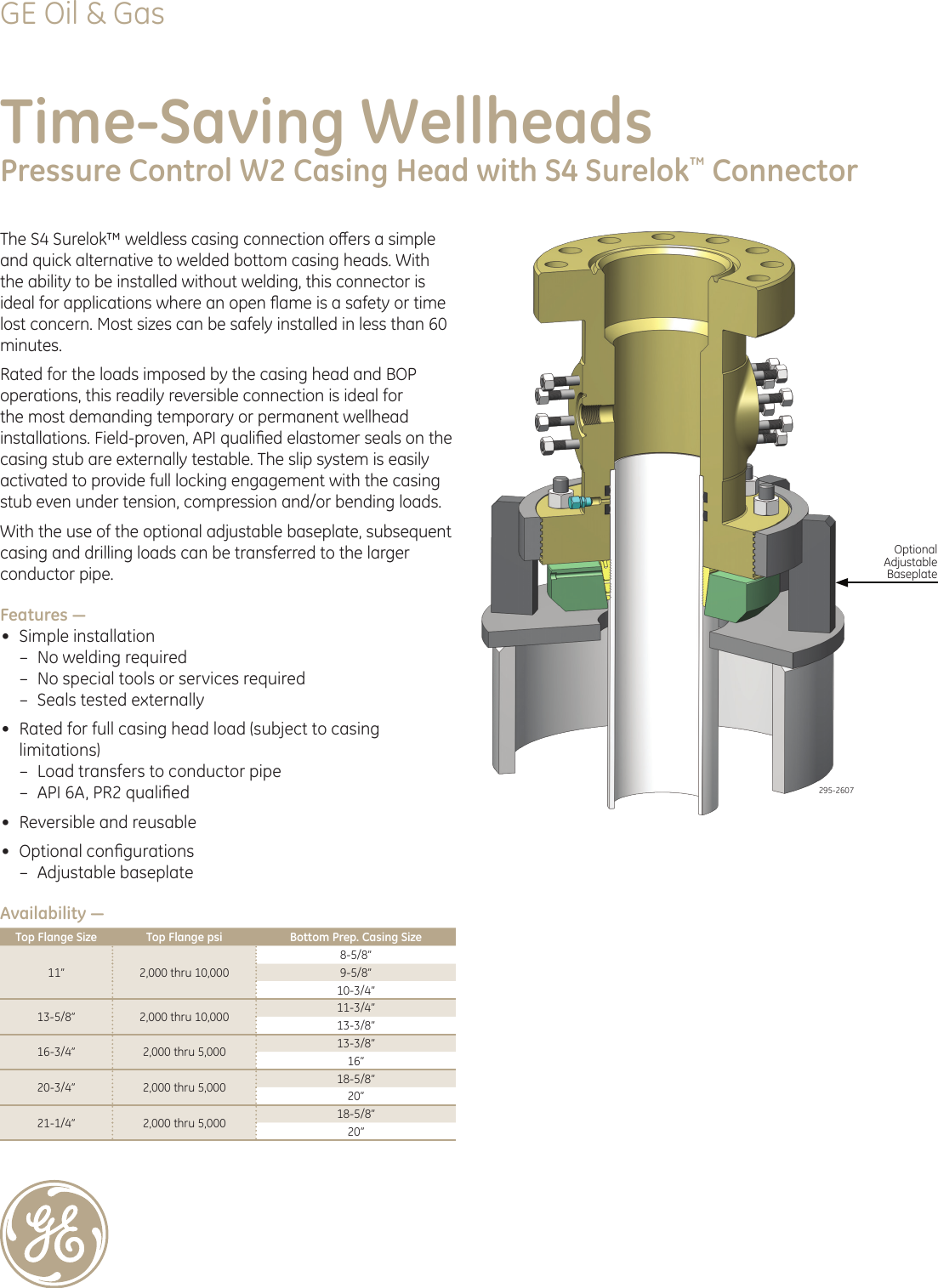 Page 1 of 2 - Ge-Appliances Ge-Surface-Time-Saving-Wellheads-Brochure- Ge-surface-time-saving-wellheads-brochure