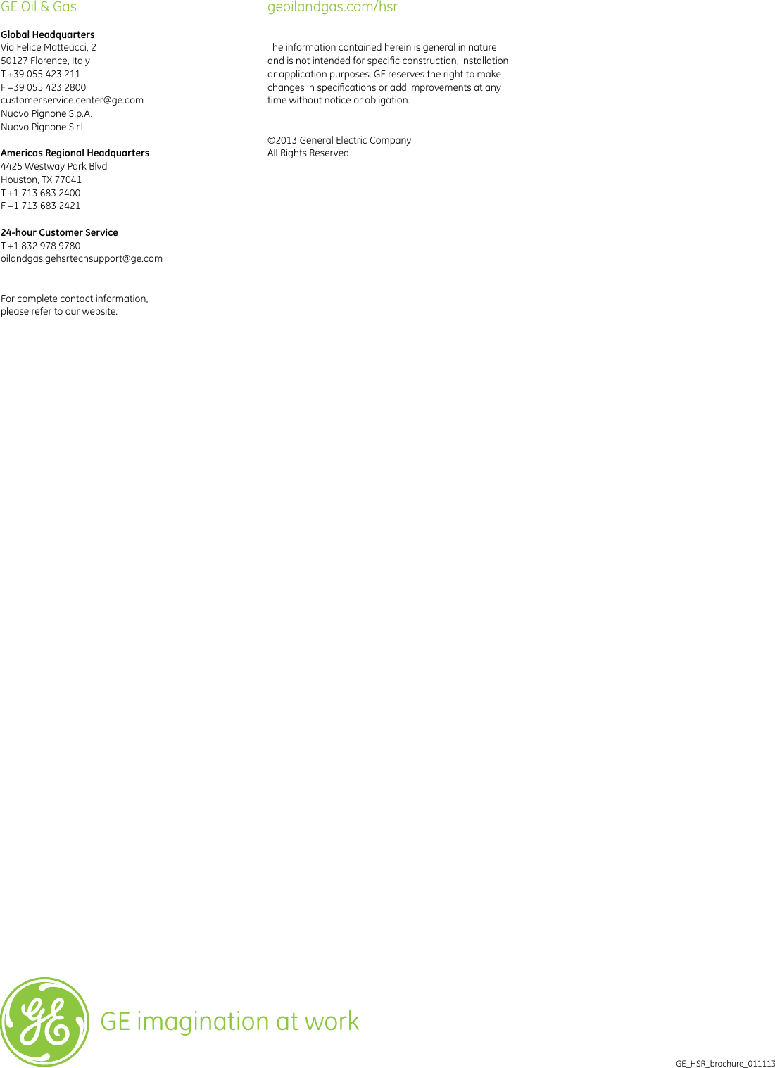 Page 6 of 6 - Ge Ge-Gemin-High-Speed-Reciprocating-Compressor-H-Frame-Brochure- Ge-gemin-high-speed-reciprocating-compressor-h-frame-brochure