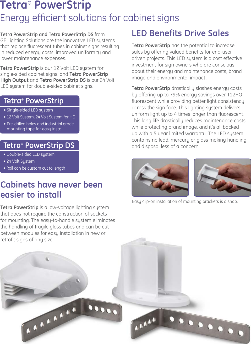 Ge Powerstrip Data Sheet LED Signage Lighting Tetra — SIGN127