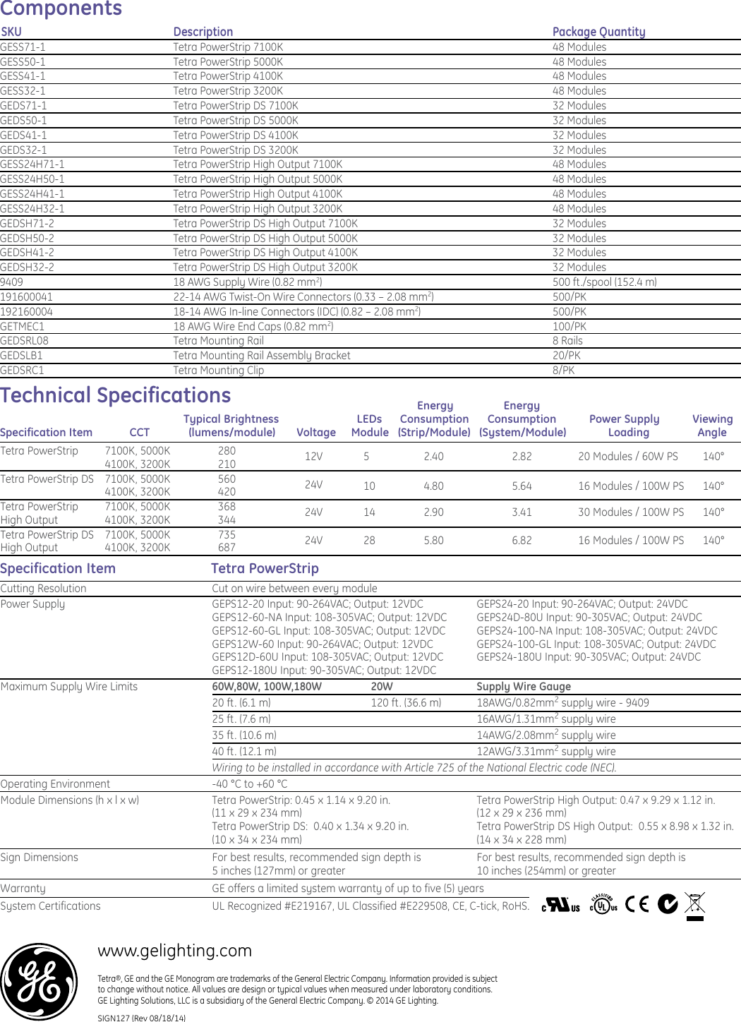 Page 4 of 4 - Ge Ge-Powerstrip-Data-Sheet- LED Signage Lighting Tetra PowerStrip — Data Sheet | SIGN127 Ge-powerstrip-data-sheet