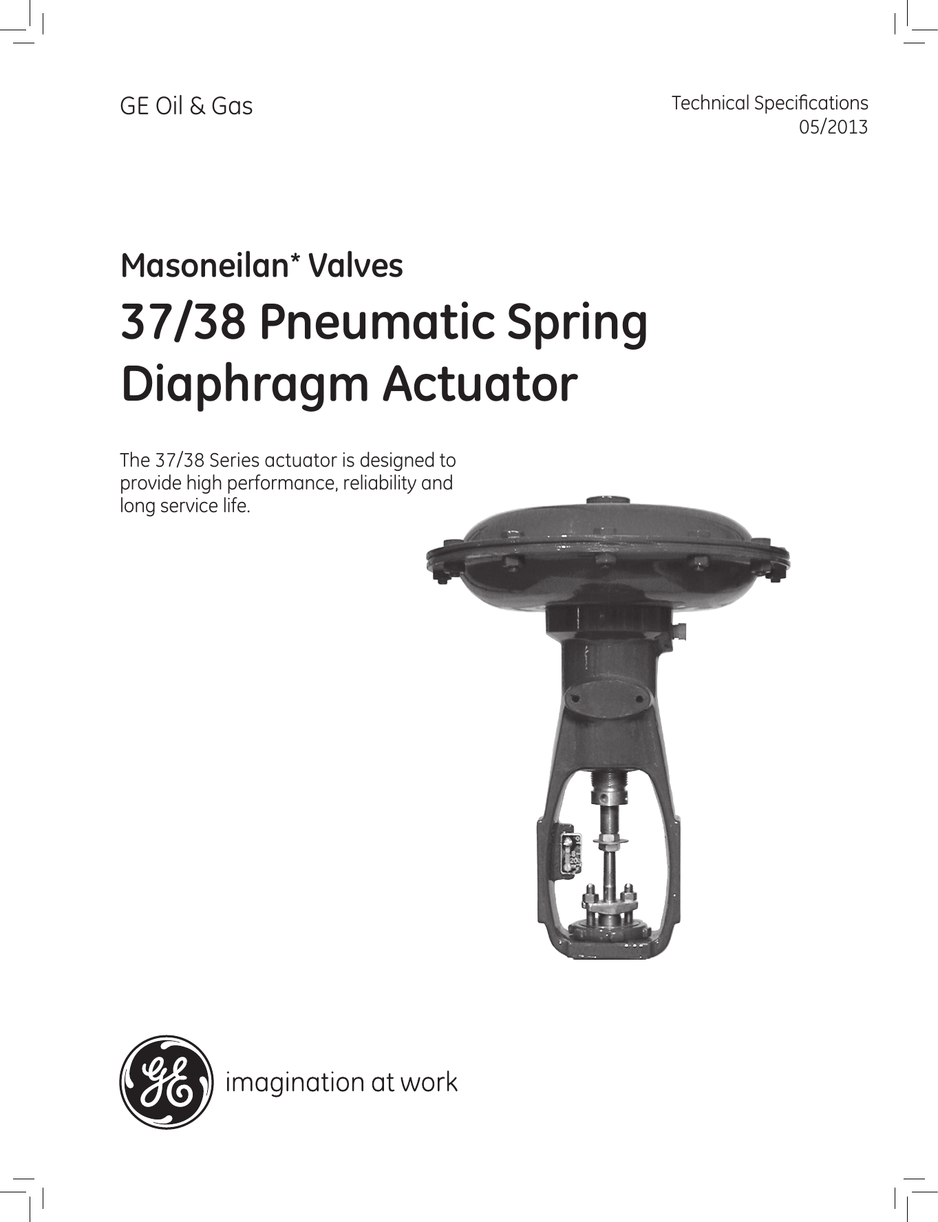 Ge Valve Actuators Type37 38 Actuator Technical Specifications