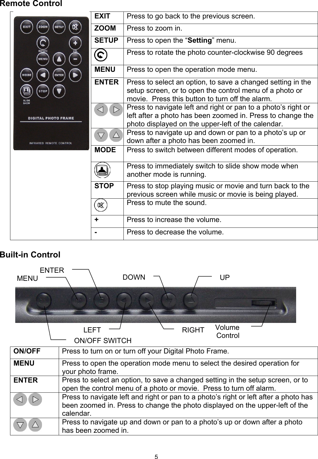 Page 5 of 12 - Gear-Head Gear-Head-Gear-Head-Digital-Photo-Frame-10-4Dpf200-Users-Manual WWM161299_109240_GH_10_4DPF200_Rev070817