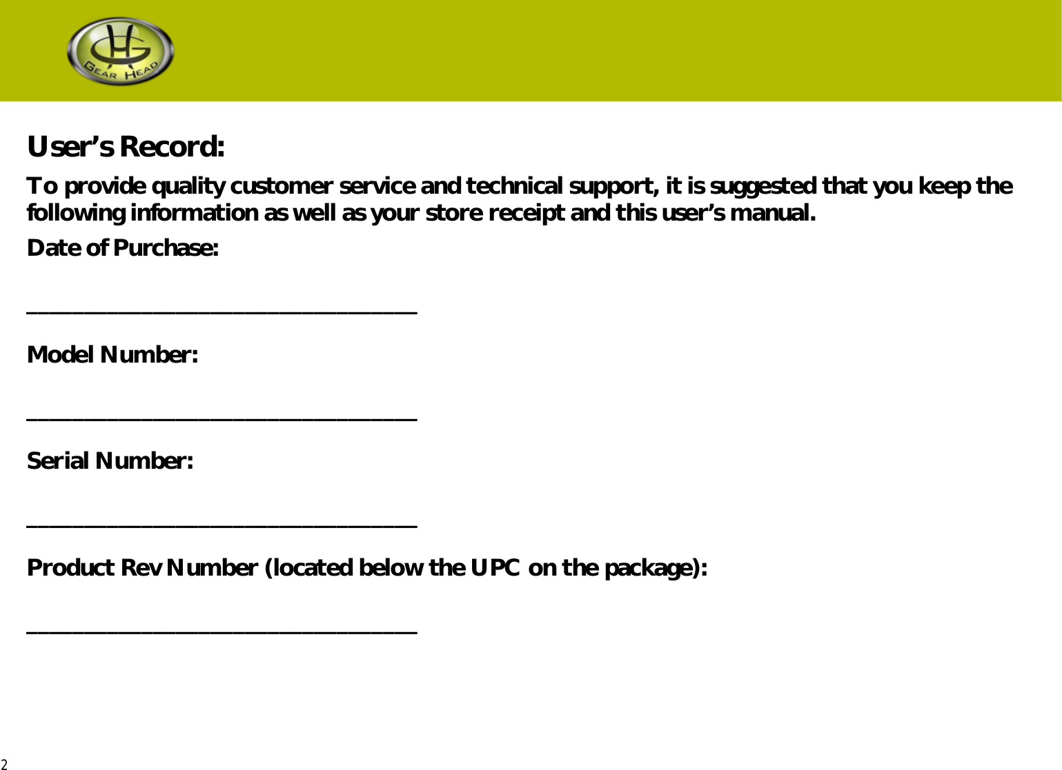 Page 2 of 7 - Gear-Head Gear-Head-Gear-Head-Mouse-Lm3000Ru-Users-Manual- WWM_110949_109154_GH_LM3000RU_LaserWiredMouse_UM_Rev070105  Gear-head-gear-head-mouse-lm3000ru-users-manual