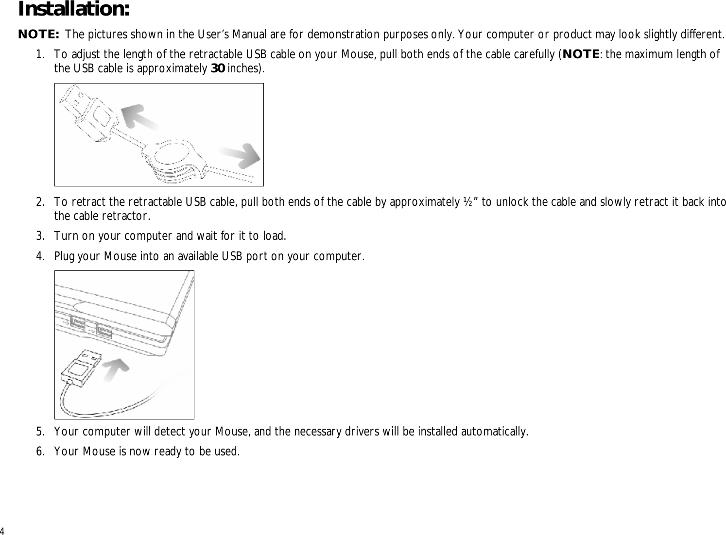 Page 4 of 7 - Gear-Head Gear-Head-Gear-Head-Mouse-Lm3000Ru-Users-Manual- WWM_110949_109154_GH_LM3000RU_LaserWiredMouse_UM_Rev070105  Gear-head-gear-head-mouse-lm3000ru-users-manual