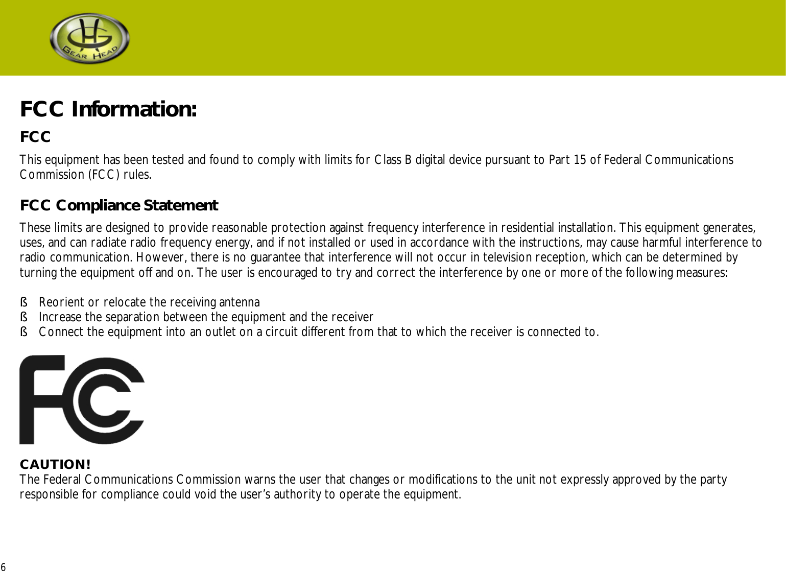 Page 6 of 7 - Gear-Head Gear-Head-Gear-Head-Mouse-Lm3000Ru-Users-Manual- WWM_110949_109154_GH_LM3000RU_LaserWiredMouse_UM_Rev070105  Gear-head-gear-head-mouse-lm3000ru-users-manual