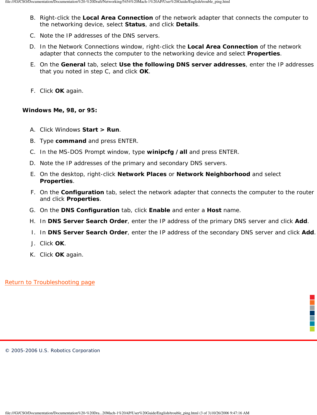 Page 107 of GemTek Technology A950630GN USRobotics Wireless Nd1 Access Point User Manual Manual