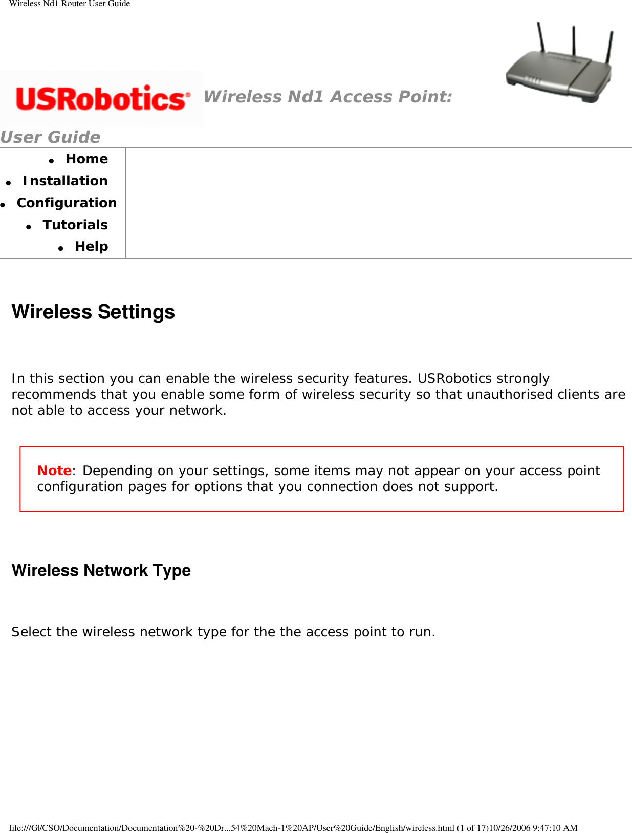 Page 37 of GemTek Technology A950630GN USRobotics Wireless Nd1 Access Point User Manual Manual