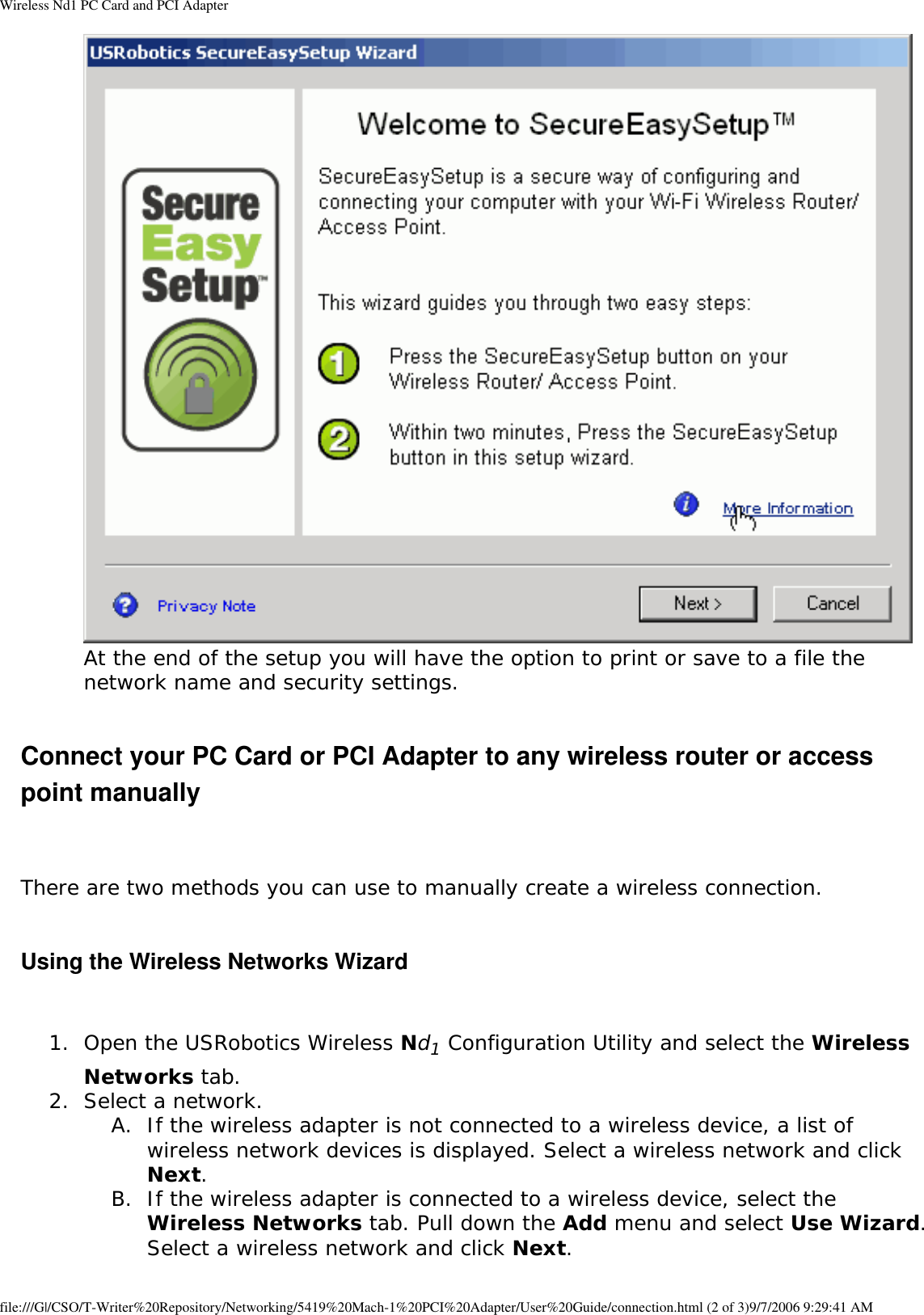 Page 25 of GemTek Technology C950622G Wireless Nd1 PC Card User Manual Wireless Nd1 PC Card and PCI Adapter