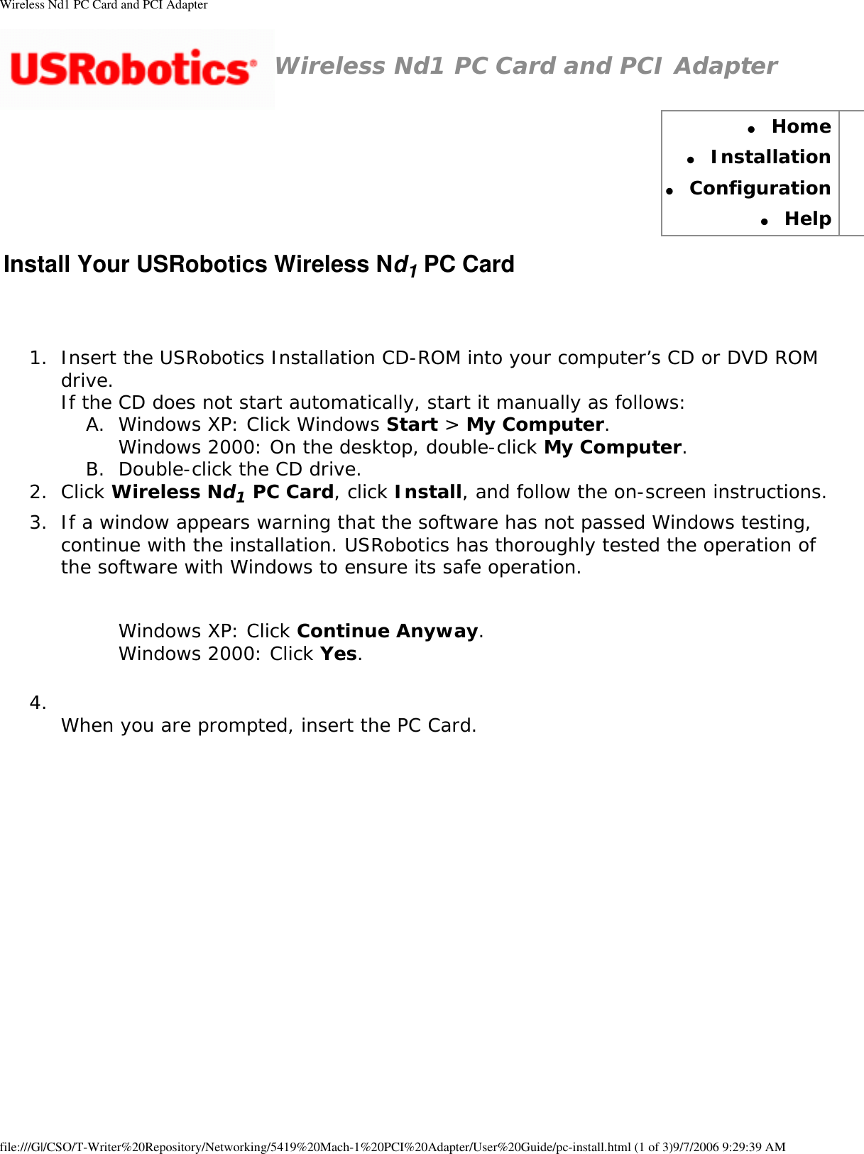 Page 6 of GemTek Technology C950622G Wireless Nd1 PC Card User Manual Wireless Nd1 PC Card and PCI Adapter