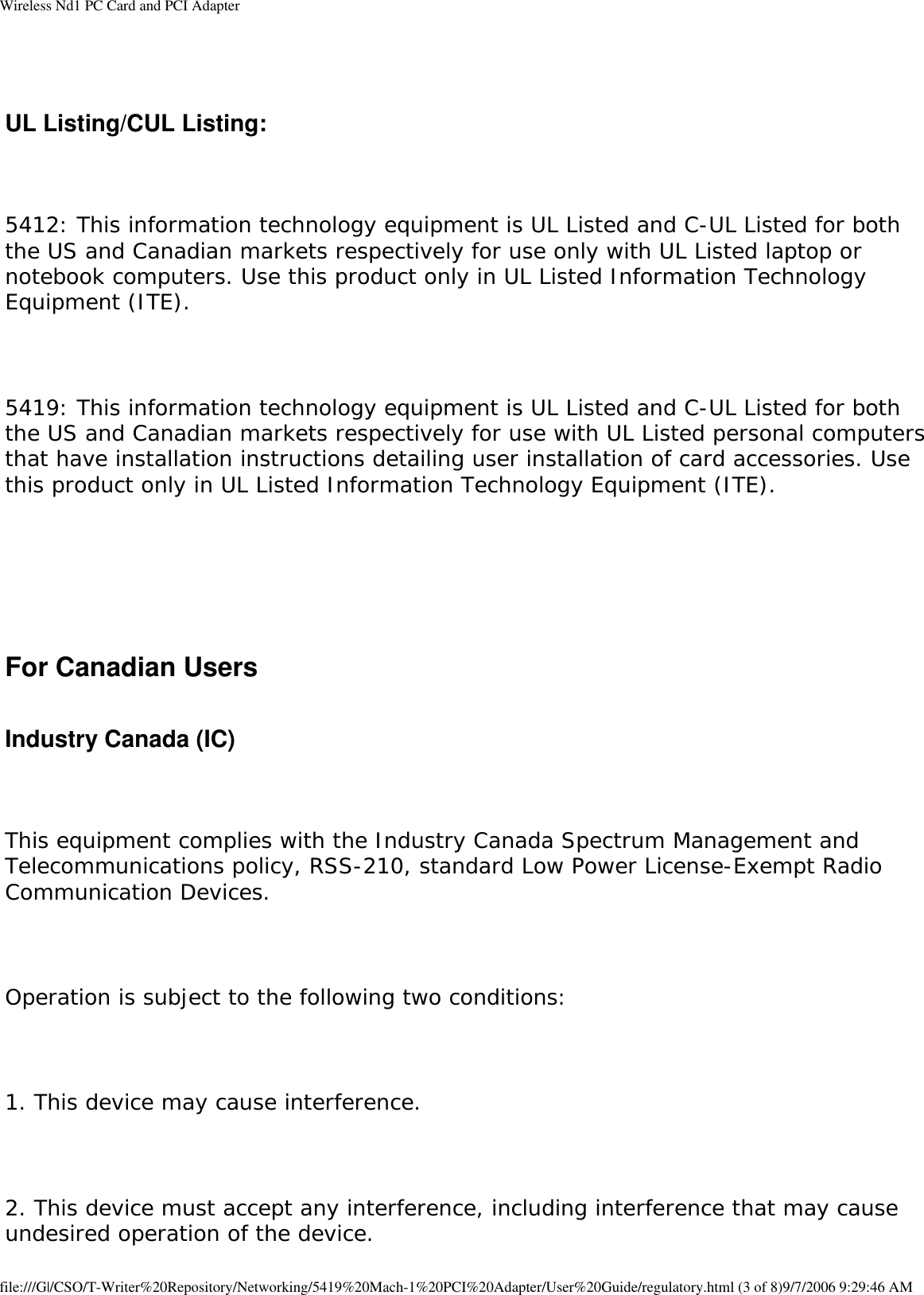 Page 66 of GemTek Technology C950622G Wireless Nd1 PC Card User Manual Wireless Nd1 PC Card and PCI Adapter