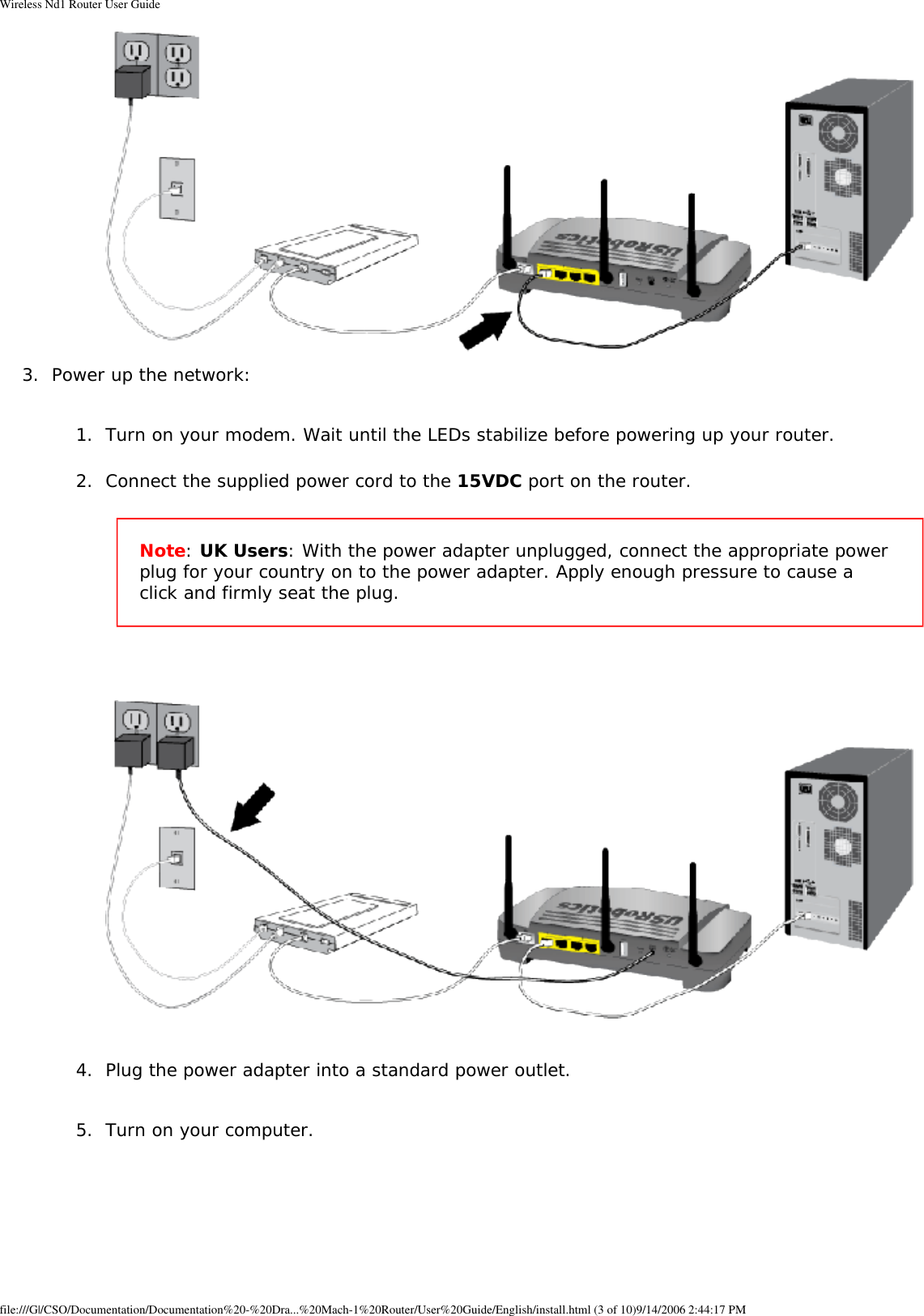 Page 10 of GemTek Technology R950630GN USRobotics Wireless Nd1 Router User Manual Wireless Nd1 Router User Guide