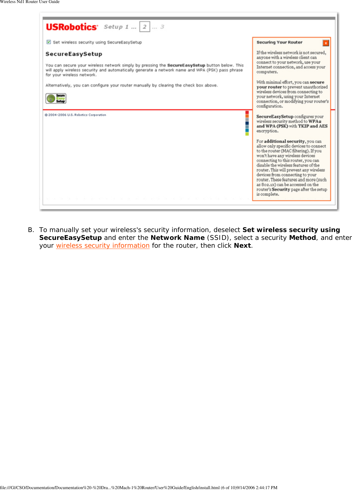 Page 13 of GemTek Technology R950630GN USRobotics Wireless Nd1 Router User Manual Wireless Nd1 Router User Guide