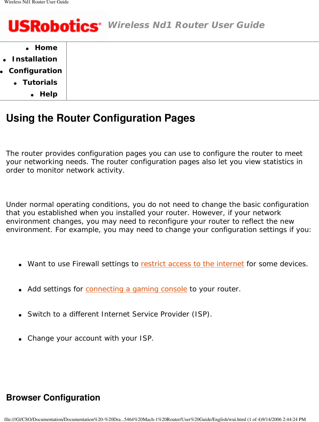 Page 70 of GemTek Technology R950630GN USRobotics Wireless Nd1 Router User Manual Wireless Nd1 Router User Guide