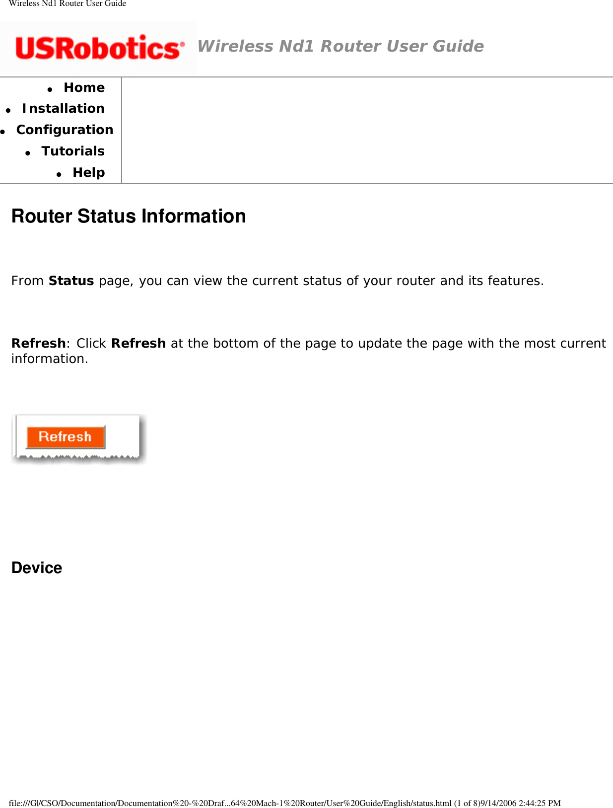 Page 74 of GemTek Technology R950630GN USRobotics Wireless Nd1 Router User Manual Wireless Nd1 Router User Guide