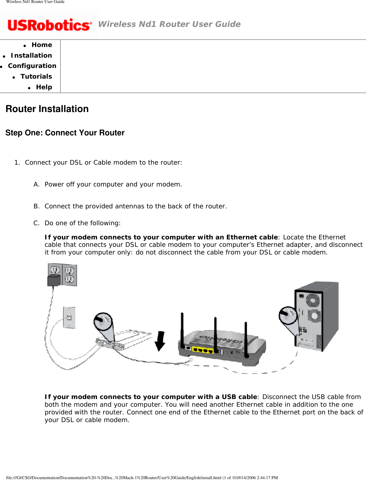 Page 8 of GemTek Technology R950630GN USRobotics Wireless Nd1 Router User Manual Wireless Nd1 Router User Guide