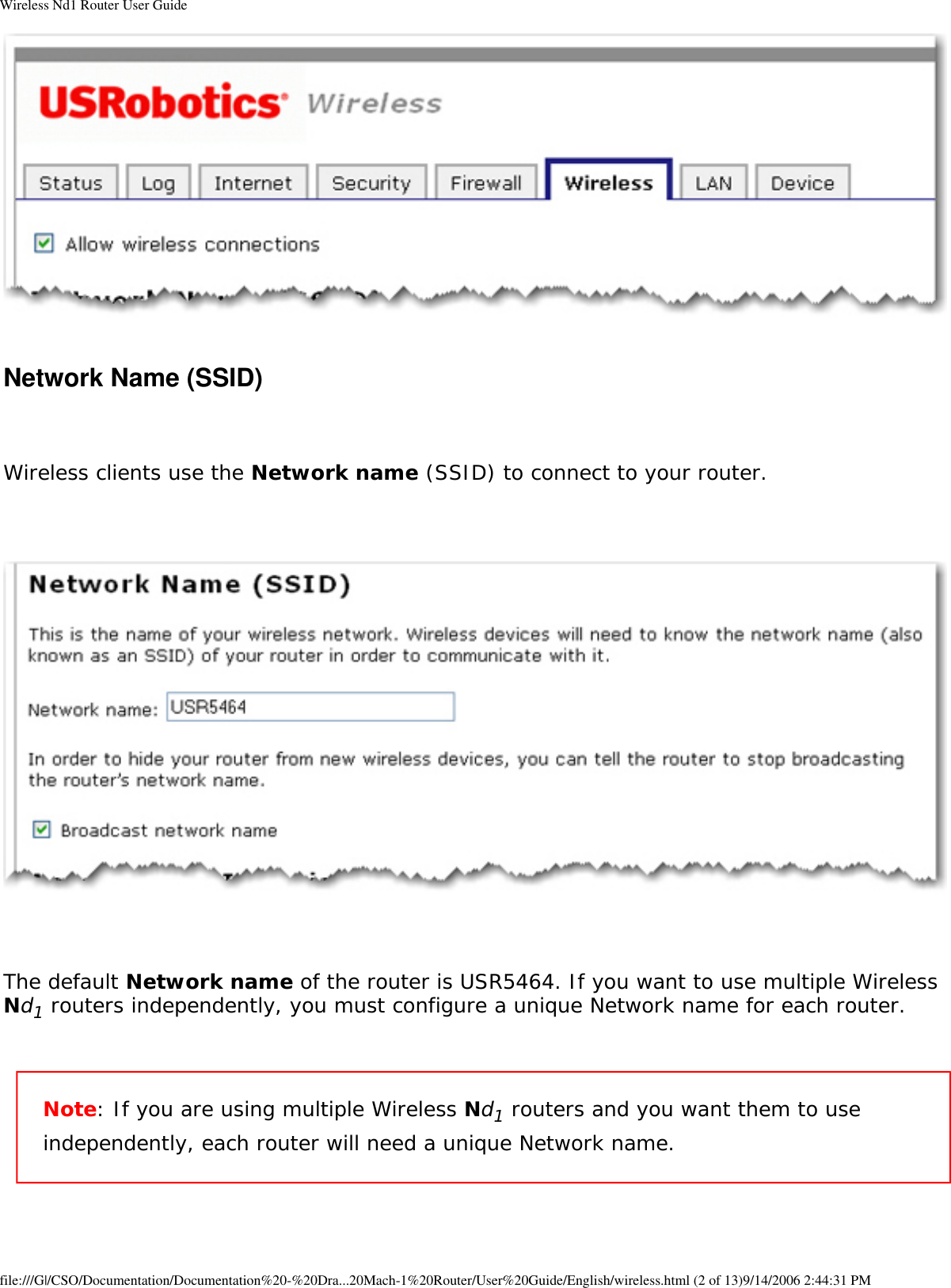 Page 31 of GemTek Technology R950630GN USRobotics Wireless Nd1 Router User Manual Wireless Nd1 Router User Guide