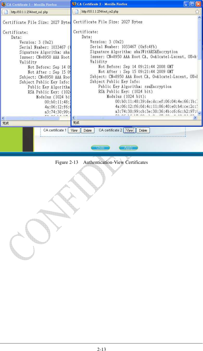   2-13  Figure 2-13    Authentication-View Certificates 