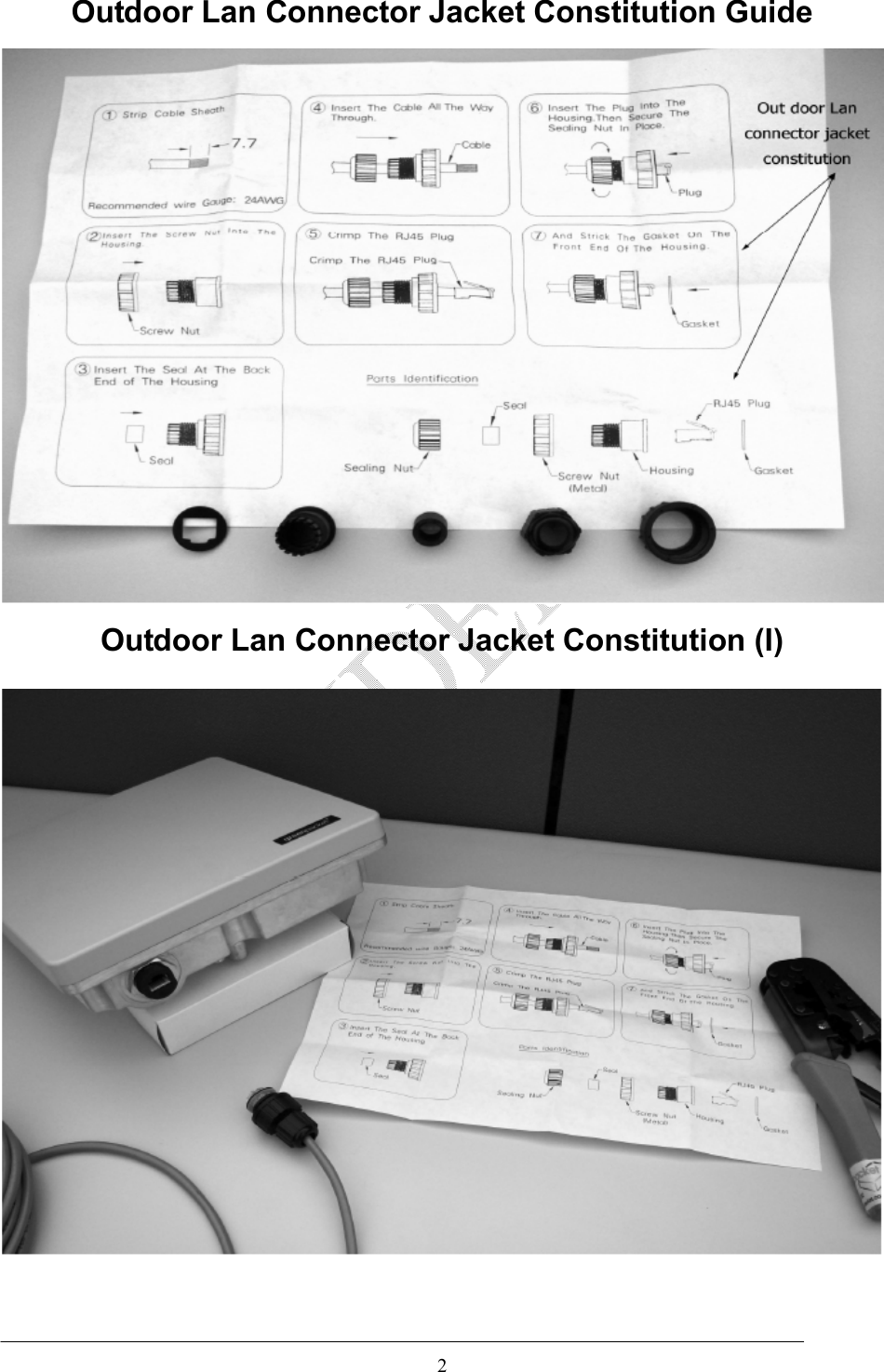   2 Outdoor Lan Connector Jacket Constitution Guide  Outdoor Lan Connector Jacket Constitution (I)   