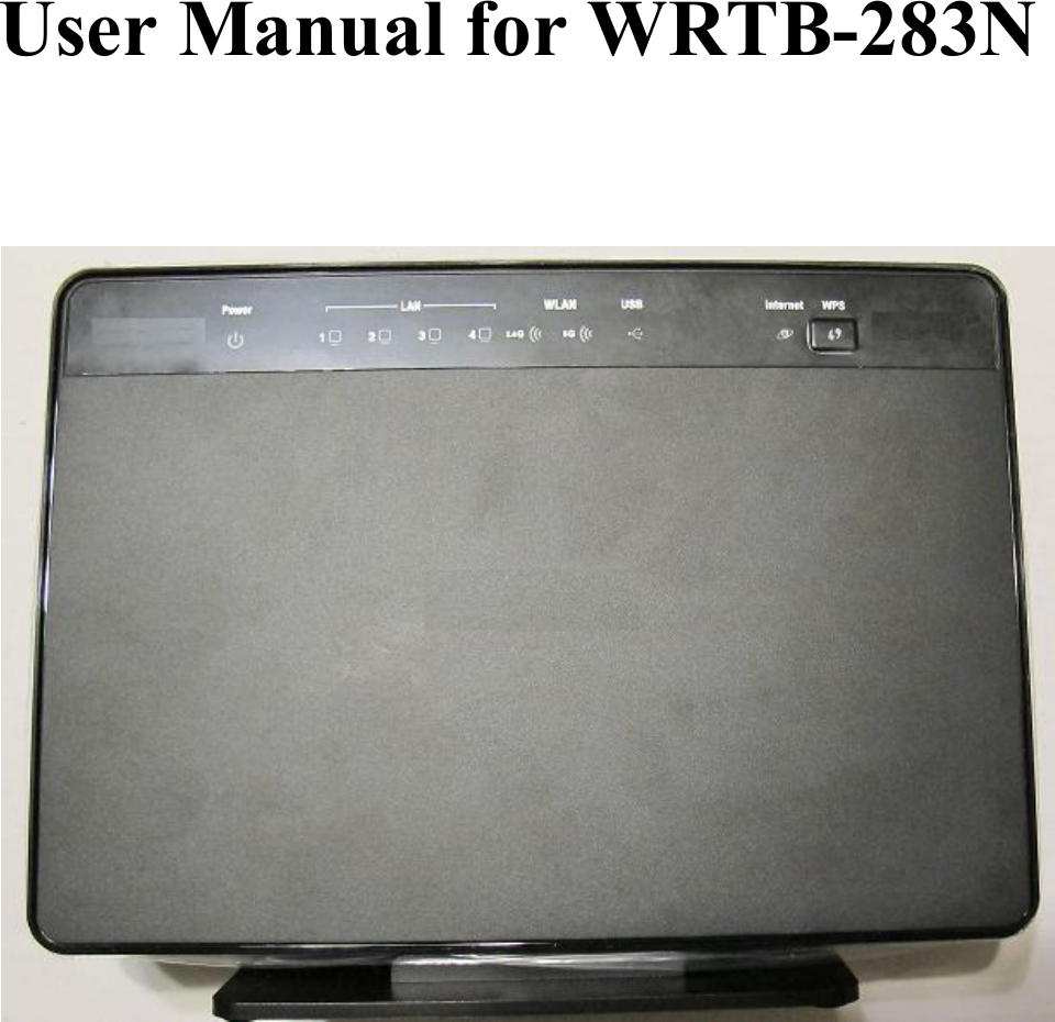 User Manual for WRTB-283N       