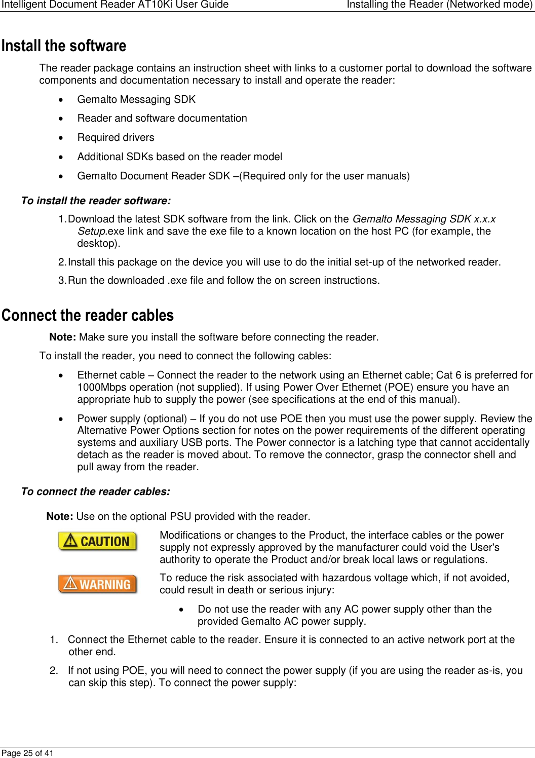 Page 25 of Gemalto PR01523 ation Scanner User Manual