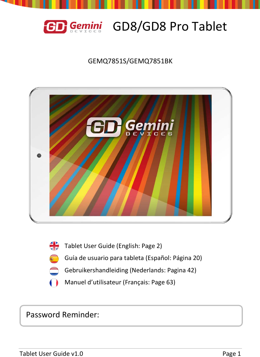 Gemini Devices Gd8 Instruction Manual