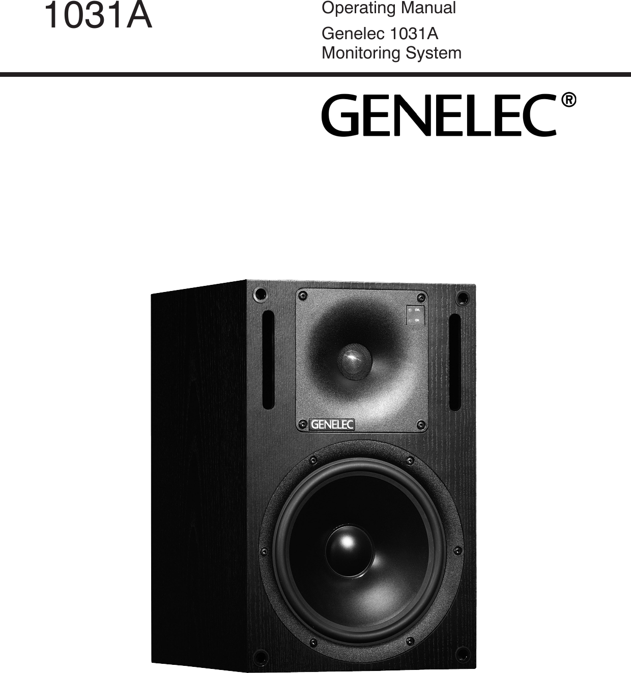 Page 1 of 4 - Genelec Genelec-1031A-Users-Manual-  Genelec-1031a-users-manual