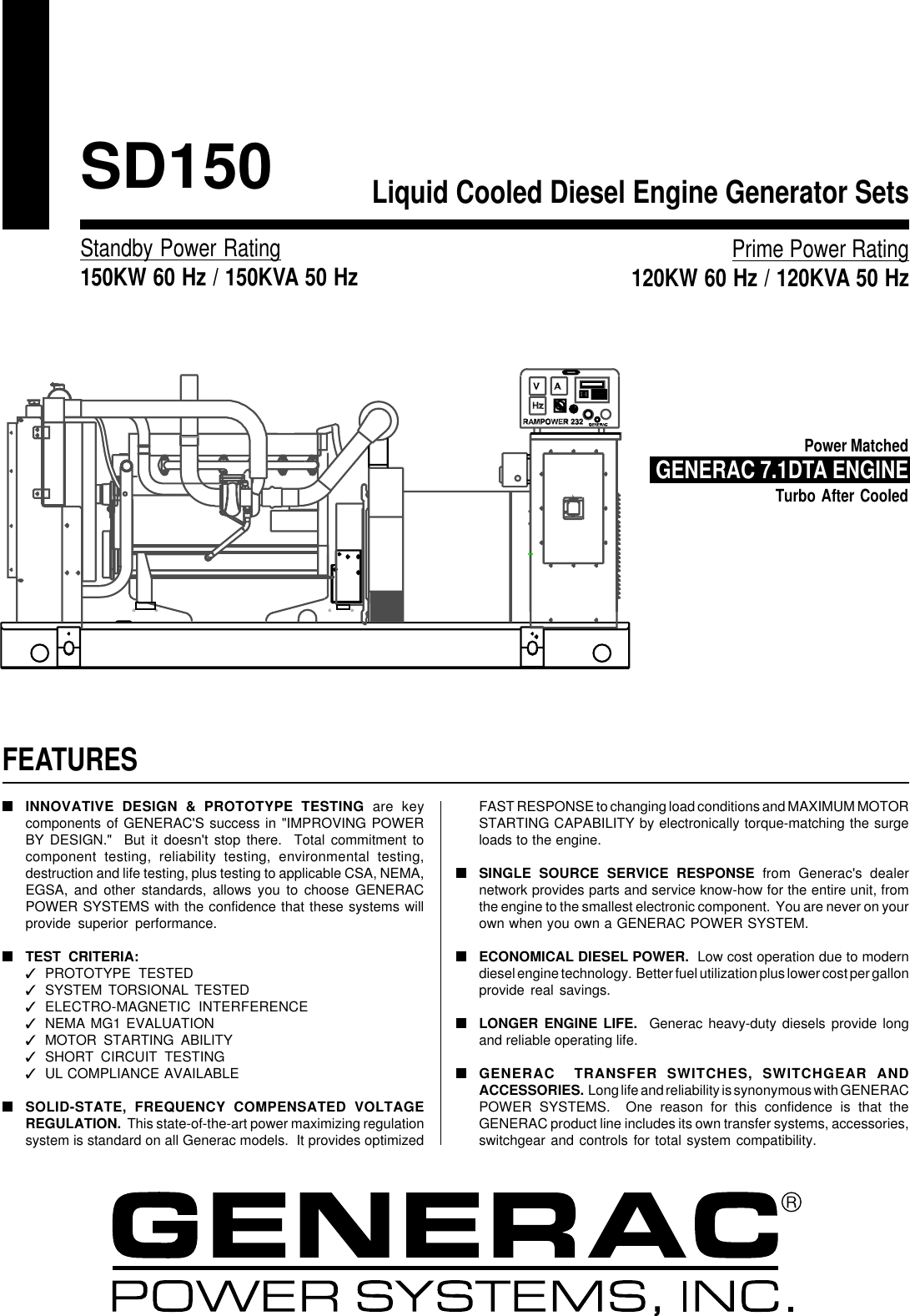 Page 1 of 4 - Generac-Power-Systems Generac-Power-Systems-Sd150-Users-Manual- SD100  Generac-power-systems-sd150-users-manual