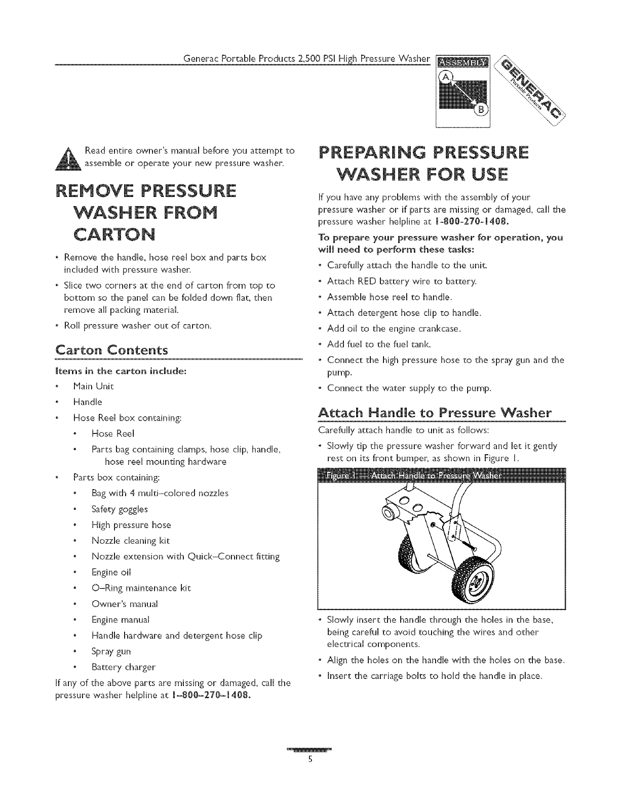 Generac 3200 Psi Pressure Washer Manual