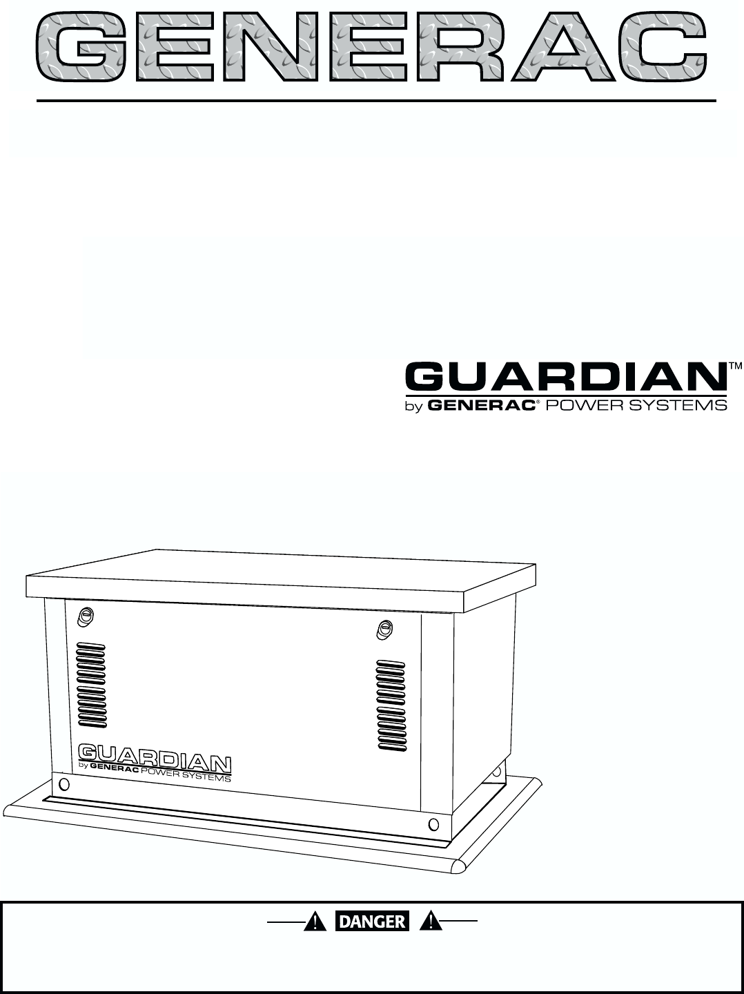 Generac 04077 01 04109 1 04079 00789 00844 Owners Manual Guardian 6 8 10kw Air Cooled Standby Generators Owner S C4219