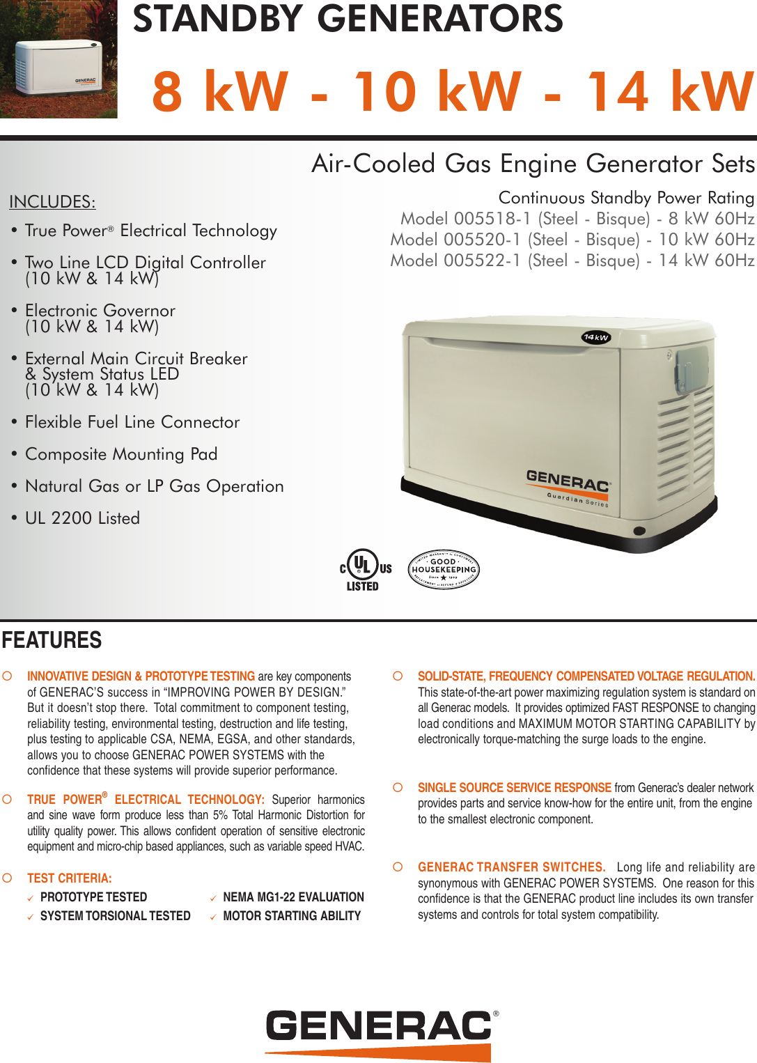 Page 1 of 4 - Generac Generac-Standby-Generators-005518-1-Users-Manual-  Generac-standby-generators-005518-1-users-manual