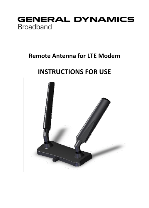 RemoteAntennaforLTEModemINSTRUCTIONSFORUSE