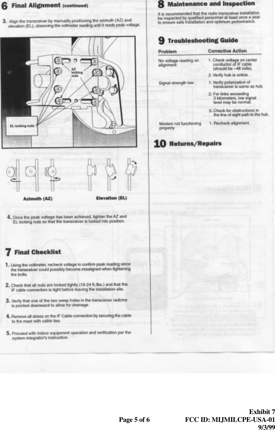 Exhibit 7Page 5 of 6 FCC ID: MIJMILCPE-USA-019/3/99