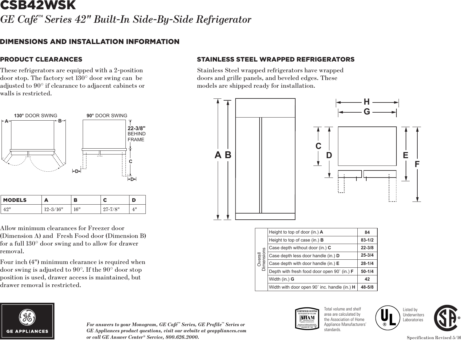 Page 1 of 3 - General-Electric  CSB42WSK C3