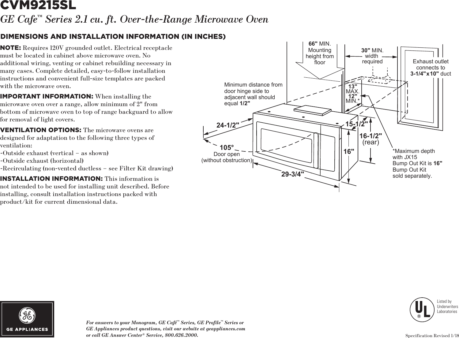 Page 1 of 3 - General-Electric  CVM9215SL C3 17