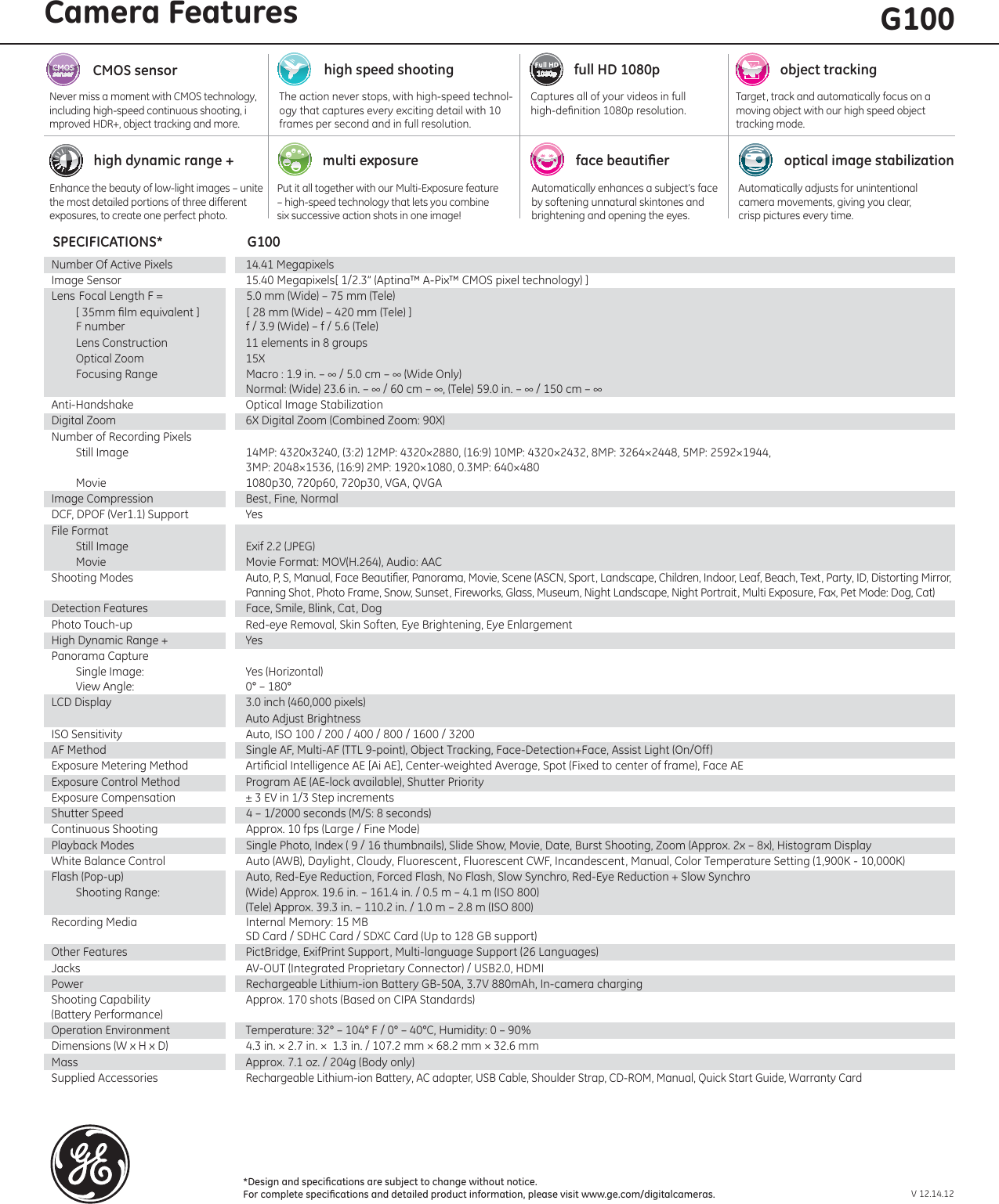 Page 2 of 2 - General-Imaging-Gic General-Imaging-Gic-G100-Brochure- GE_G100-SS_v12.12.14_  General-imaging-gic-g100-brochure