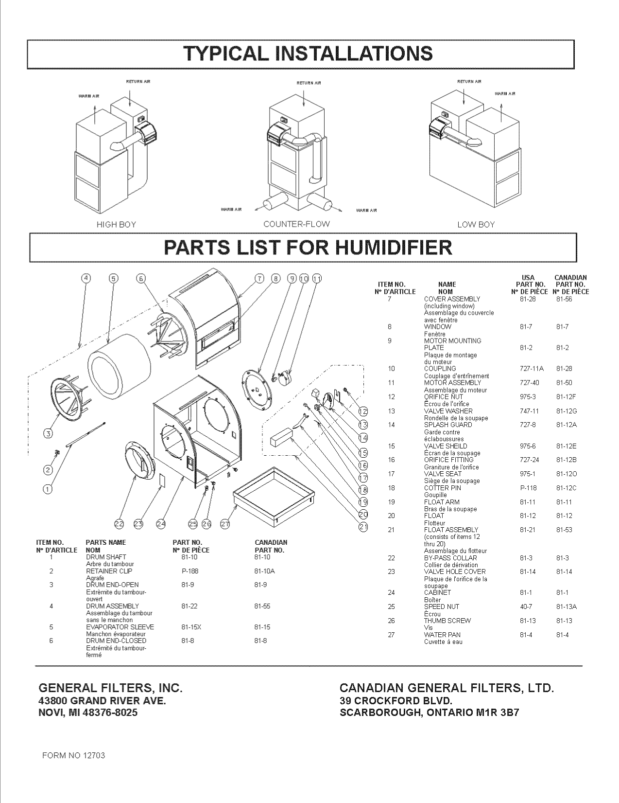 Page 4 of 4 - Generalaire GENERAL 81 User Manual  HUMIDIFIER - Manuals And Guides L1002551