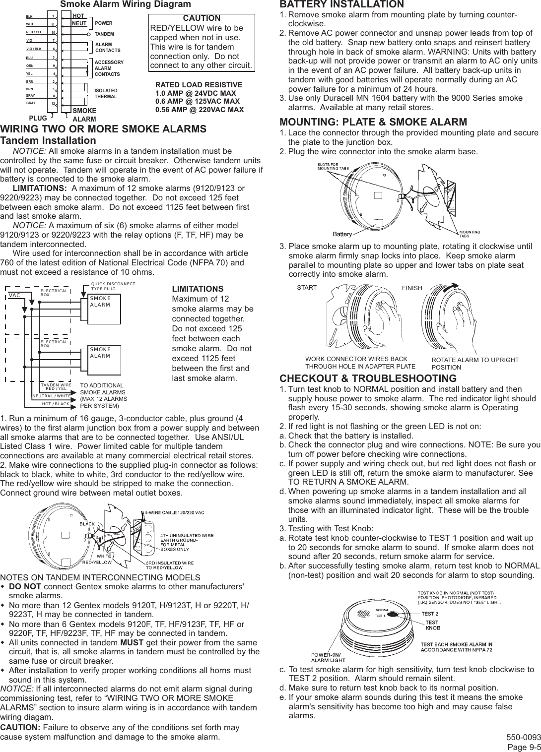 Page 5 of 6 - Gentek Gentek-9120-Users-Manual- (550-0093-17) 9120 Manual  Gentek-9120-users-manual