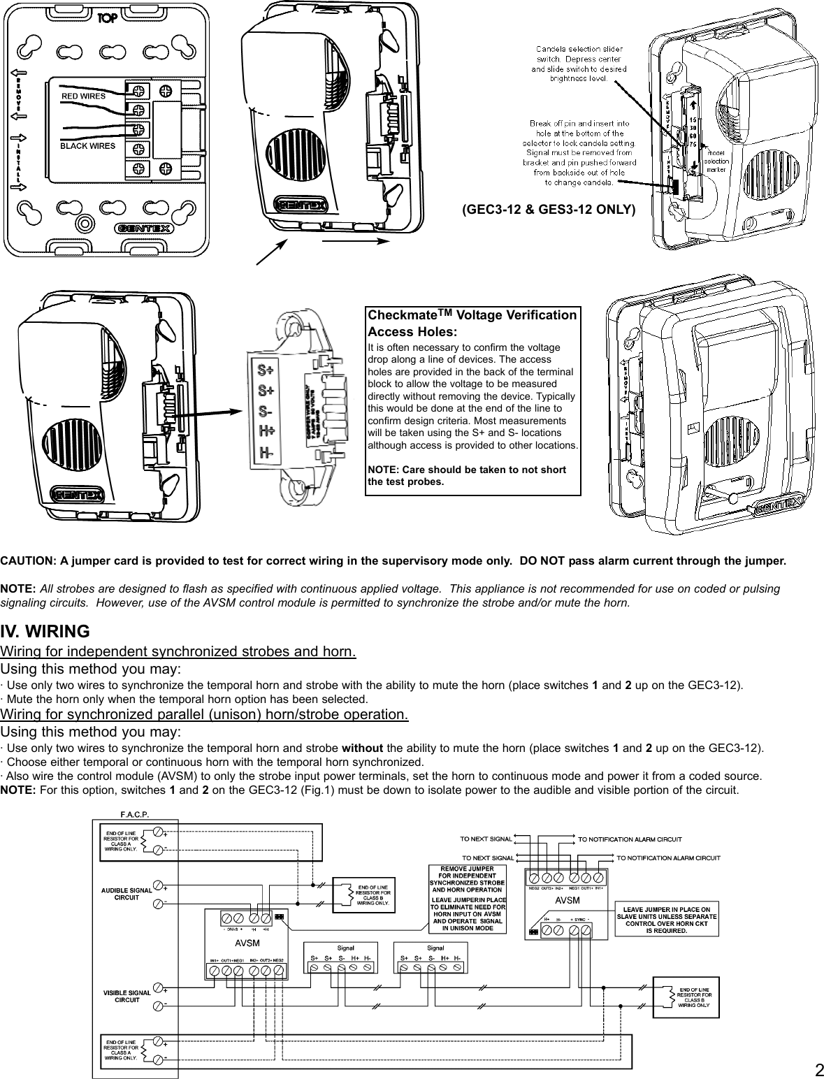 Page 2 of 4 - Gentex Gentex-Gentex-Smoke-Alarm-Gec3-12-Users-Manual- (550-0280-03) GE3 12V Series Manual  Gentex-gentex-smoke-alarm-gec3-12-users-manual