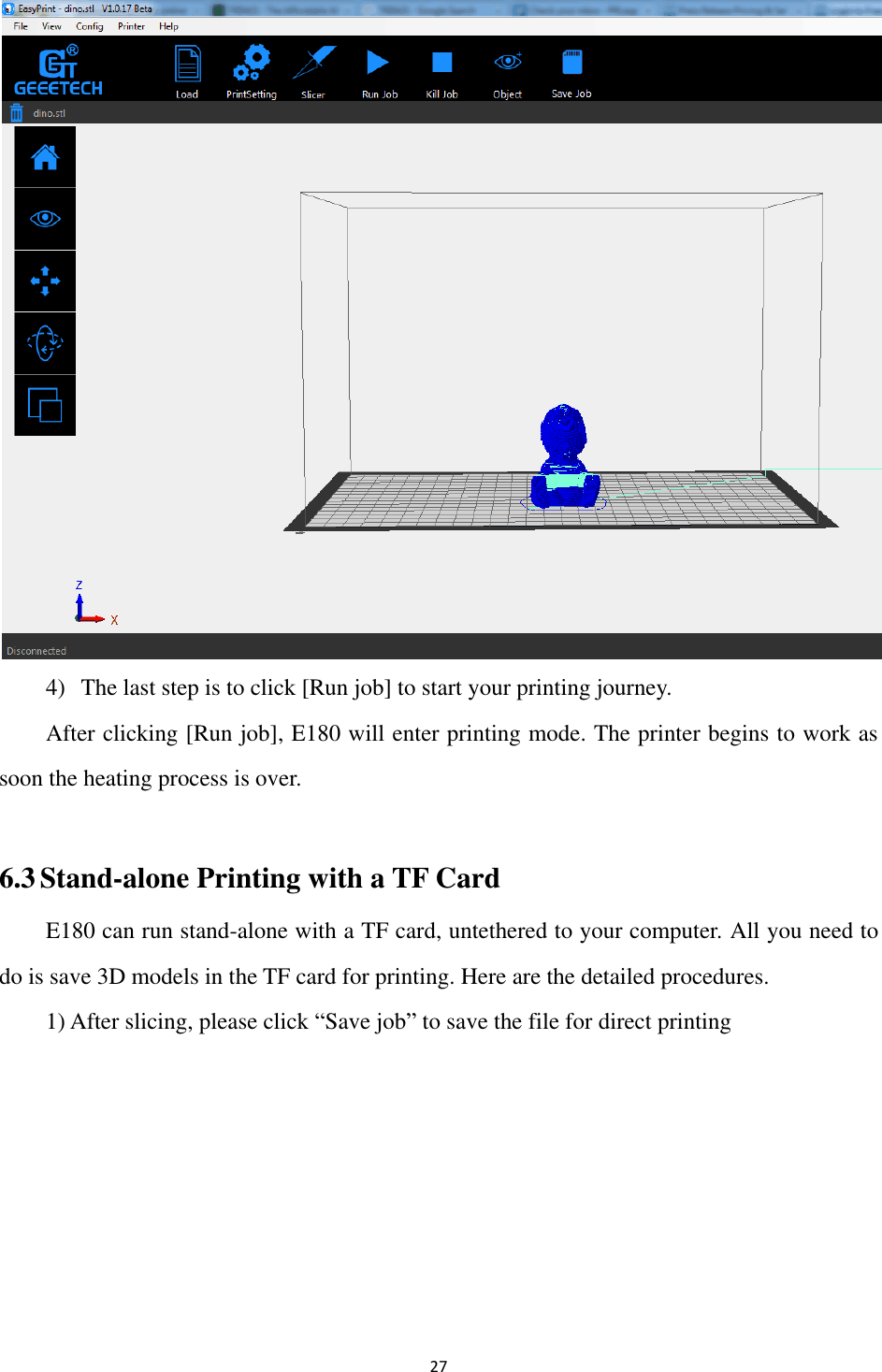 Page 28 of Getech Technology E180 Geeetech 3D printer User Manual 