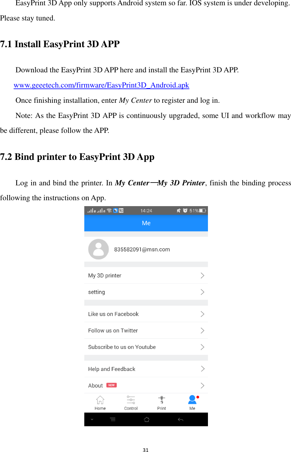 Page 32 of Getech Technology E180 Geeetech 3D printer User Manual 