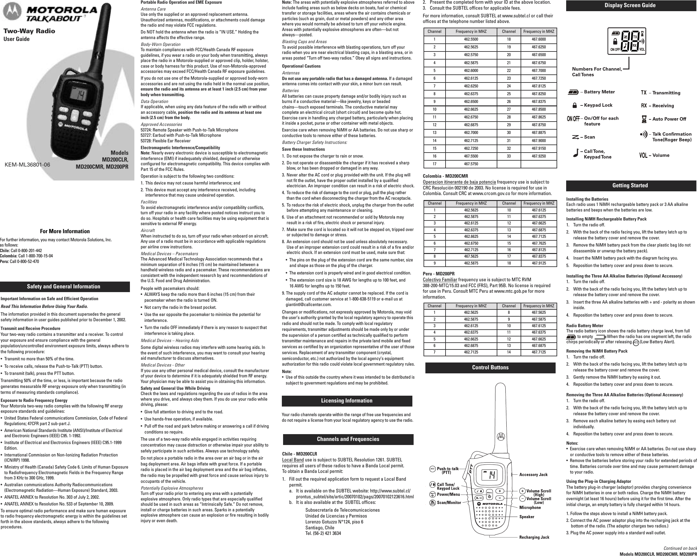 Giant Electronics MDBJJPR Two Way Radio FRS User Manual Layout 1 Giant Electronics MDBJJPR Two Way Radio FRS User Manual Layout 1
