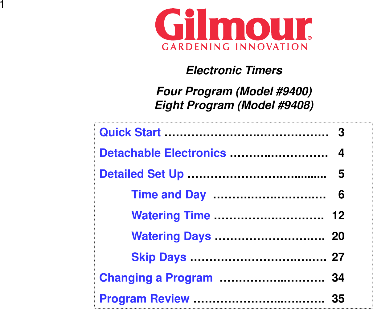 Gilmour 9400 Users Manual Microsoft Timer Rev Mode]