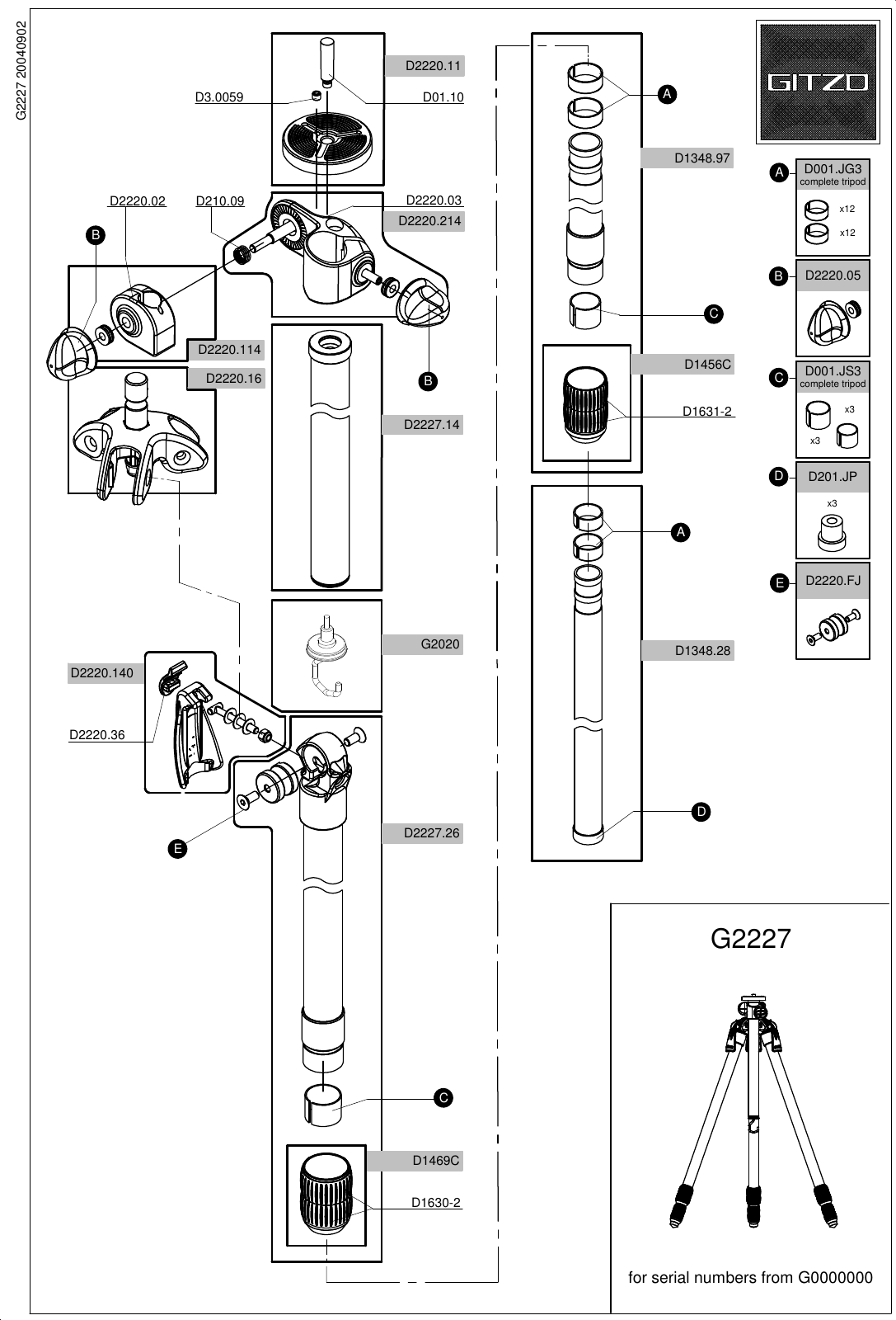 Page 1 of 1 - Gitzo Gitzo-Explorer-Series-2-G2227-Users-Manual- G2227_20040902.dft Gitzo-explorer-series-2-g2227-users-manual