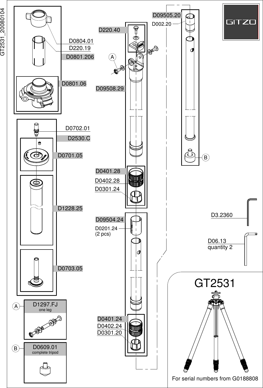 Gitzo Gt2531 Users Manual GT2531_20080104.dft