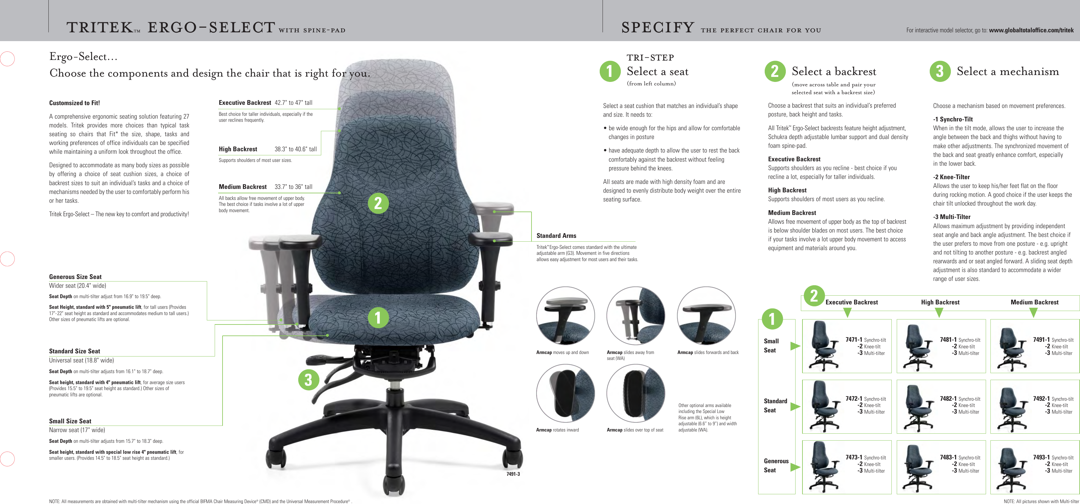 Global Upholstery Co Tritek Ergonomic Chair Users Manual 410.1104