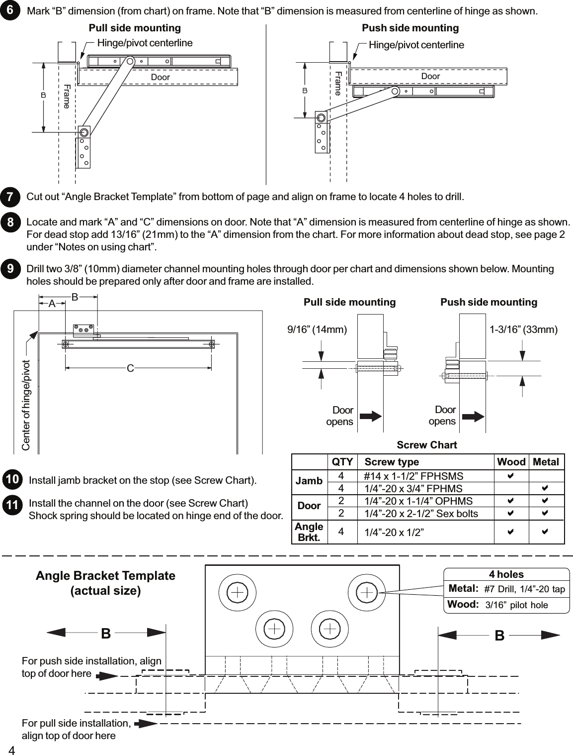 Page 4 of 4 - Glynn Johnson  90J Series, 90 Series With Angle Jamb Bracket Installation Instructions 108151