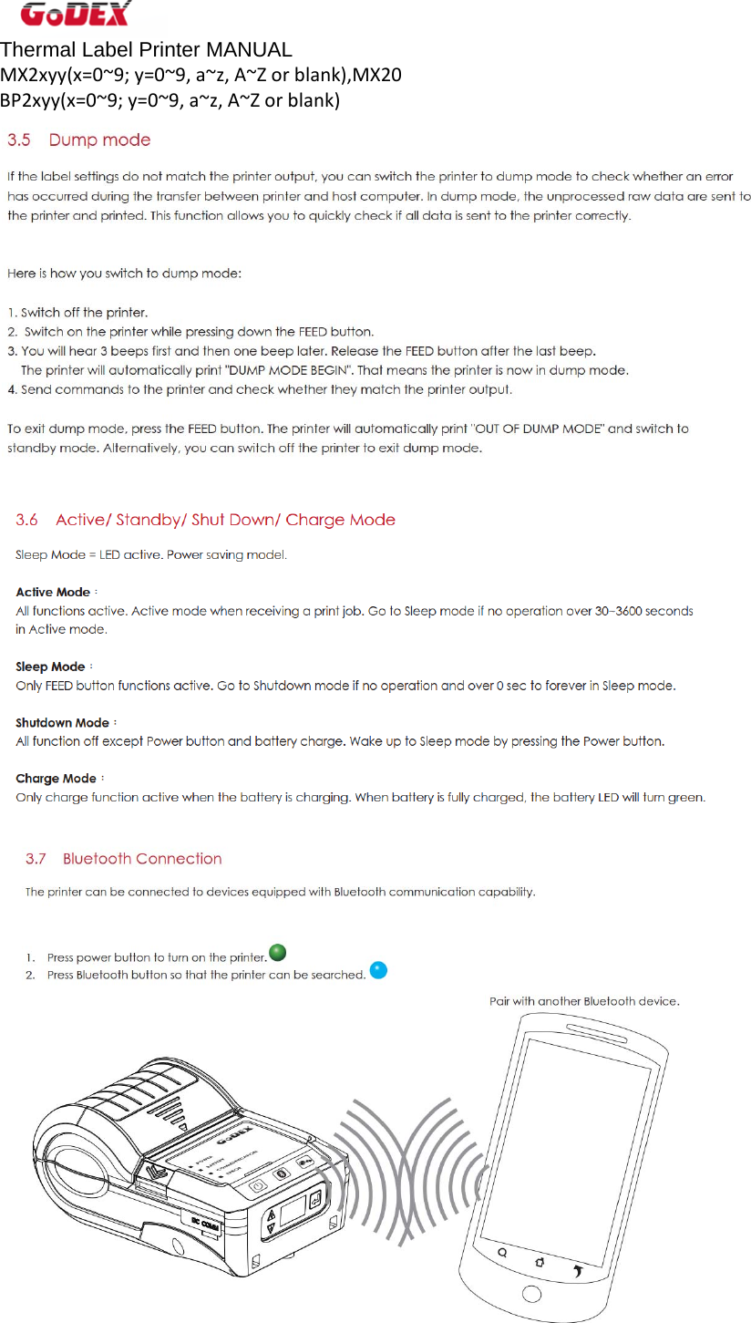 Thermal Label Printer MANUAL MX2xyy(x=0~9;y=0~9,a~z,A~Zorblank),MX20BP2xyy(x=0~9;y=0~9,a~z,A~Zorblank)