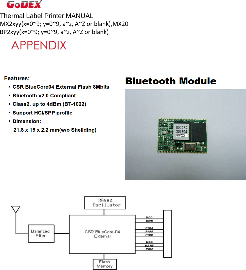 Thermal Label Printer MANUAL MX2xyy(x=0~9;y=0~9,a~z,A~Zorblank),MX20BP2xyy(x=0~9;y=0~9,a~z,A~Zorblank)