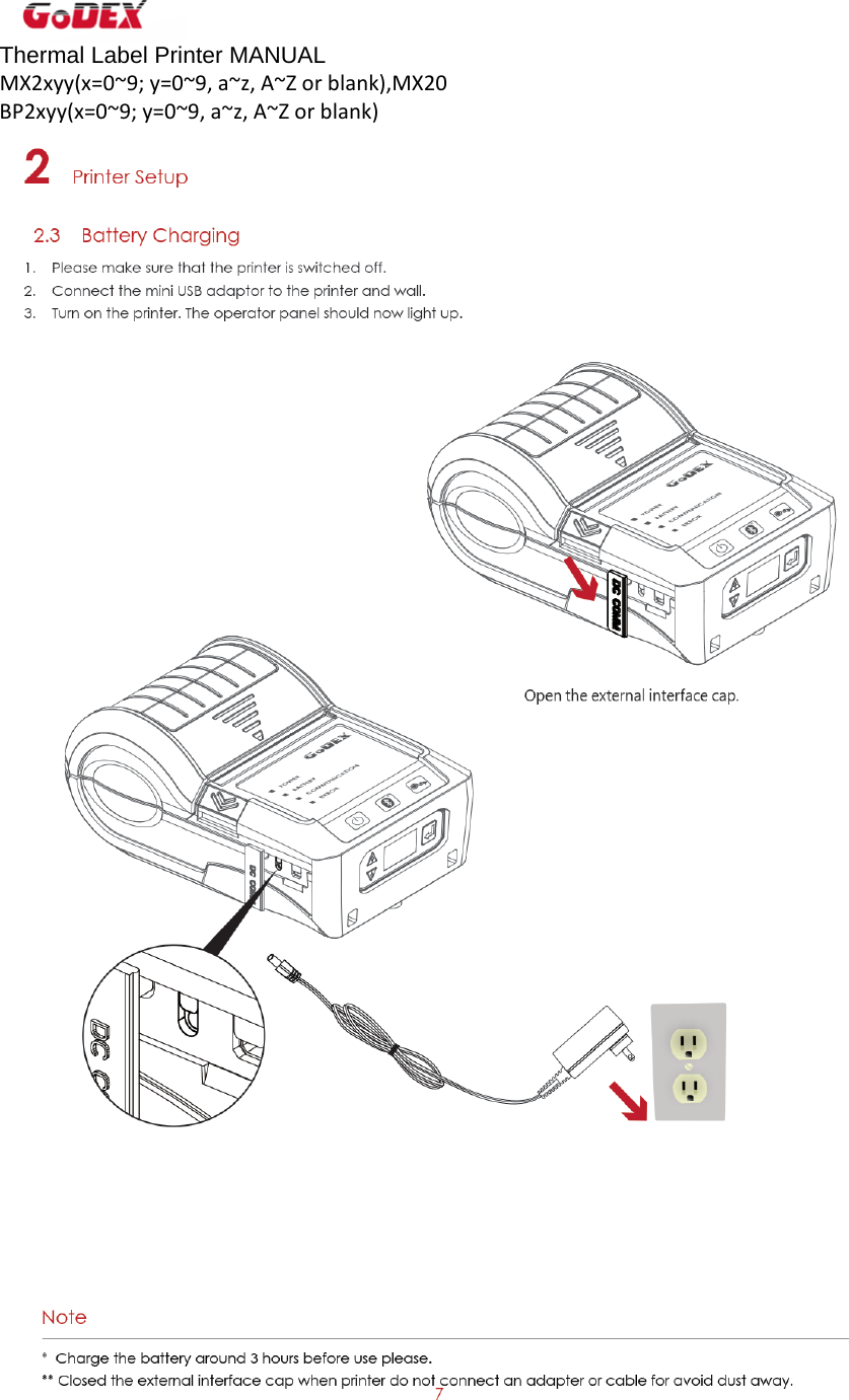 Thermal Label Printer MANUAL MX2xyy(x=0~9;y=0~9,a~z,A~Zorblank),MX20BP2xyy(x=0~9;y=0~9,a~z,A~Zorblank)